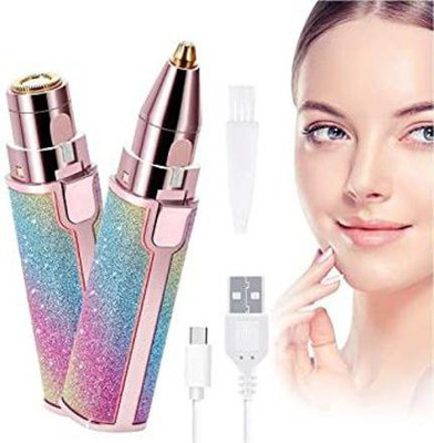 SarjuZone 2 in 1 Flawless Eyebrow Remover Painless Hair Remover epilator for Women Trimmer 70 min  Runtime 4 Length Settings(Multicolor)