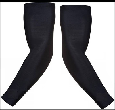 wiffo Cotton Arm Sleeve For Men & Women(Free, Black)