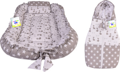 Toddylon New Born Baby Care Bedding Set And Essential Gift Set Combo(Grey)