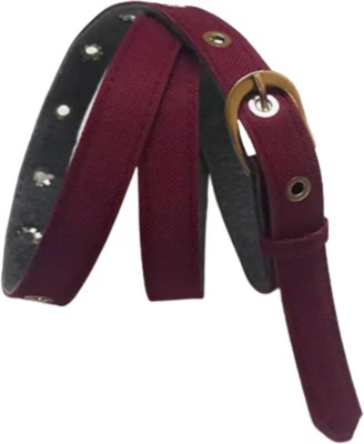 Justin Dustin Women Maroon Fabric Belt