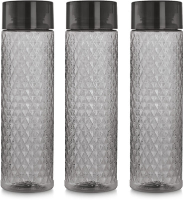 AVAIKSA 1000 ml PET Bottle(Pack of 3, Black)