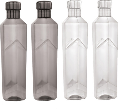 AVAIKSA 1000 ml PET Bottle(Pack of 4, Multicolor)