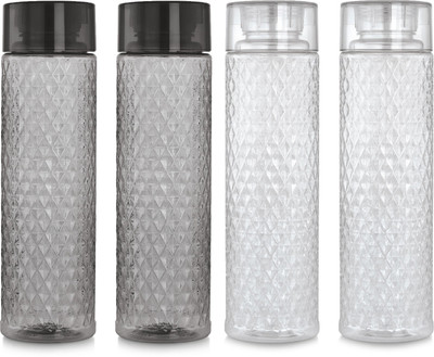 AVAIKSA 1000 ml PET Bottle(Pack of 4, Multicolor)