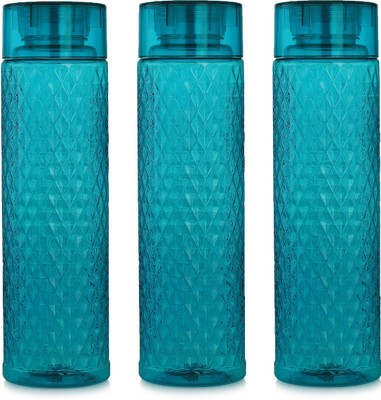 AVAIKSA 1000 ml PET Bottle(Pack of 3, Blue)