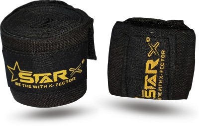 STARX Stretchable Boxing Hand Wrap for Boxing and Weight lifting, Boxing Patti Black Boxing Hand Wrap(Black, 108 inch)