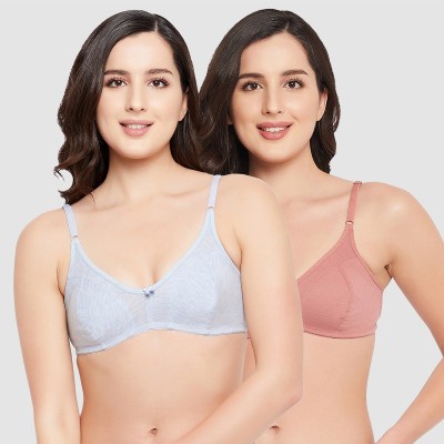 Clovia Women T-Shirt Non Padded Bra(Grey, Brown)