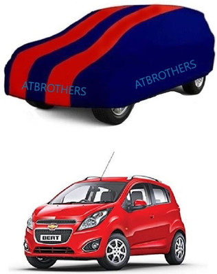 ATBROTHERS Car Cover For Chevrolet Beat (Without Mirror Pockets)(Red, Blue)