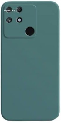 MOBILOVE Back Cover for Realme Narzo 50A | Shockproof Slim Matte Liquid Soft Silicone TPU Back Case Cover(Green, Camera Bump Protector, Silicon, Pack of: 1)