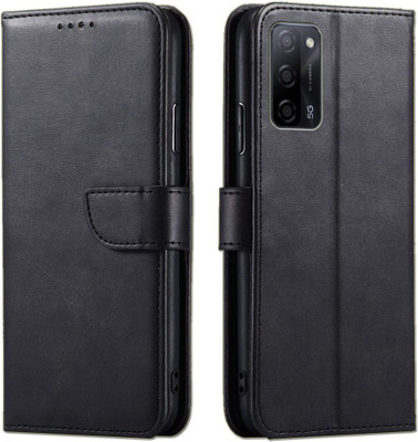 Slugabed Flip Cover for Oppo A53s 5G, Oppo A16, Oppo A54, Realme 8 5G(Black, Shock Proof, Pack of: 1)