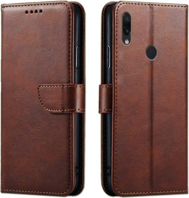 Slugabed Flip Cover for Mi Redmi 7, Mi Redmi Y3(Brown, Shock Proof, Pack of: 1)