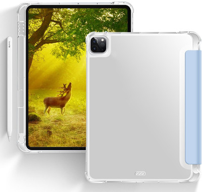 GALARIX Flip Cover for iPad Pro12.9 5thGen 2021, iPad Pro12.9 3rd/4th Gen 2018/2020-LIGHT BLUE(Blue, Dual Protection, Pack of: 1)