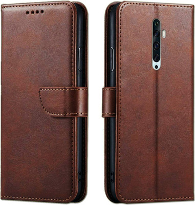 TINGTONG Flip Cover for Oppo Reno2 F, OPPO Reno 2z(Brown, Shock Proof, Pack of: 1)