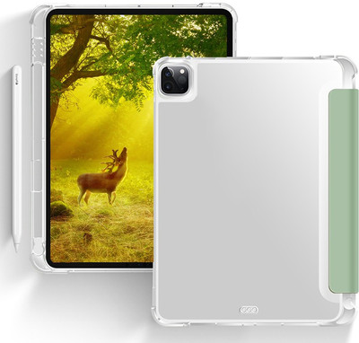GALARIX Flip Cover for iPad Pro12.9 5thGen 2021, iPad Pro12.9 3rd/4th Gen 2018/2020-LIGHT GREEN(Green, Dual Protection, Pack of: 1)