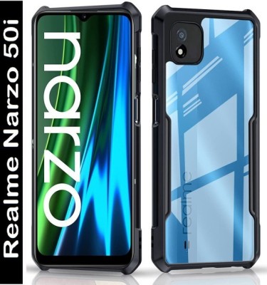 Techforce Front & Back Case for REALME C11 (2021)(Transparent, Black, Grip Case, Pack of: 1)