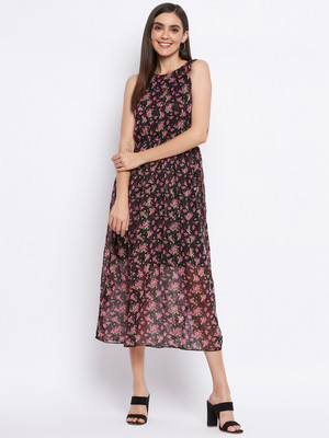 Camey Women A-line Multicolor Maxi/Full Length Dress