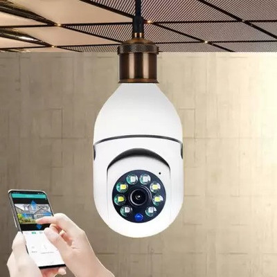 PAROXYSM Wireless WiFi Bulb Holder SPY 5.0MP CCTV Camera Night Vision Remote Live Viewing Security Camera(NO GB, 1 Channel)