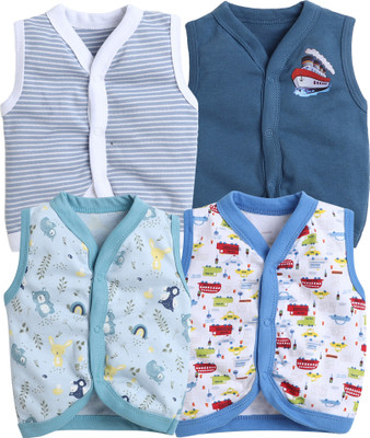 EIO Vest For Baby Boys Cotton  (Multicolor, Pack Of 4) For Rs. 49 @ 29 %