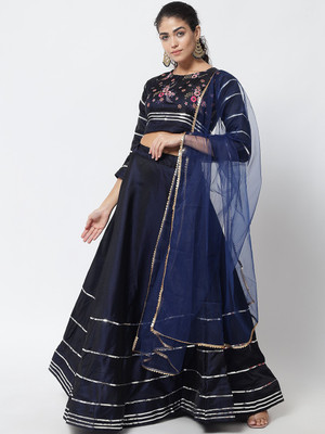 Payu Self Design Semi Stitched Lehenga Choli(Blue)