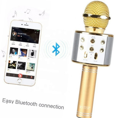 Y2H Enterprises QF_WS-858 Handheld Bluetooth Mic Speaker Compatible IOS AndriodColor May Vary Microphone