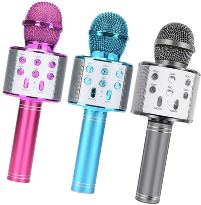 Y2H Enterprises QK_WS-858 Handheld Bluetooth Mic Speaker Compatible IOS AndriodColor May Vary Microphone