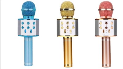 Stybits TO_WS-858 Bluetooth Handheld Wireless Mic Speaker Karaoke Feature Multicolor Microphone