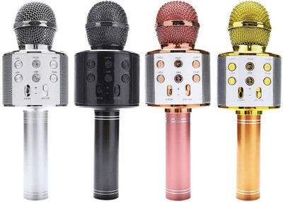 Y2H Enterprises TL_WS-858 Bluetooth Handheld Wireless Speaker With Mic Karaoke Multicolor Microphone