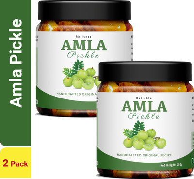 Relishta Home Style North Indian Premium Amla Pickle (Pack of 2) Amla Pickle(2 x 250 g)