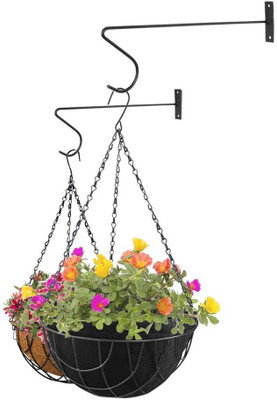 TrustBasket Angus Wall bracket for hanging planter (Pack of 10) Plant Container Set(Pack of 10, Metal)