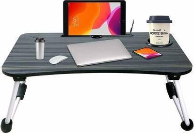 Prem Enterprise Multi-Purpose Laptop Table with Dock Stand and Coffee Cup Holder Wood Portable Laptop Table(Finish Color - Black, DIY(Do-It-Yourself))