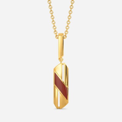 Melorra The Leather Lingo Gold Pendant 18kt Yellow Gold Pendant