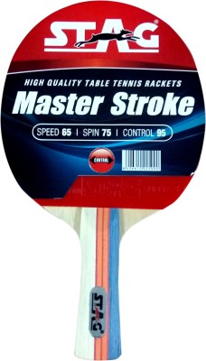 STAG Master Stroke Table Tennis Racquet Red, Black Table Tennis Racquet(Pack of: 1, 180 g)