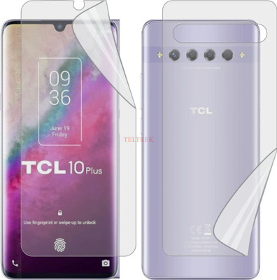 TELTREK Front and Back Screen Guard for TCL 10 PLUS (Edge To Edge TPU Full Coverage)(Pack of 2)