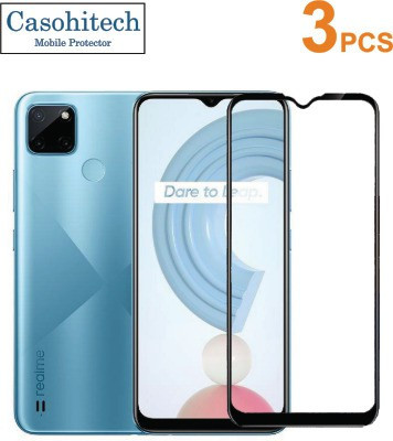 casohitech Tempered Glass Guard for Realme C21(Pack of 3)