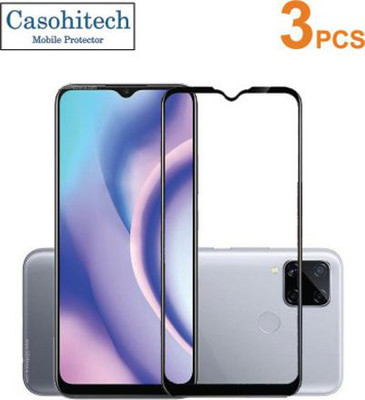 casohitech Tempered Glass Guard for Realme C15 Qualcomm Edition(Pack of 3)