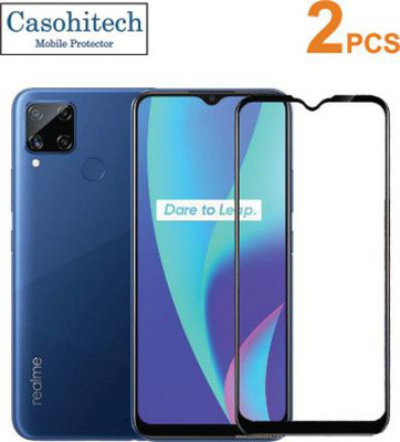casohitech Tempered Glass Guard for Realme C15(Pack of 2)