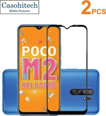 casohitech Tempered Glass Guard for Xiaomi POCO M2 Reloaded(Pack of 2)