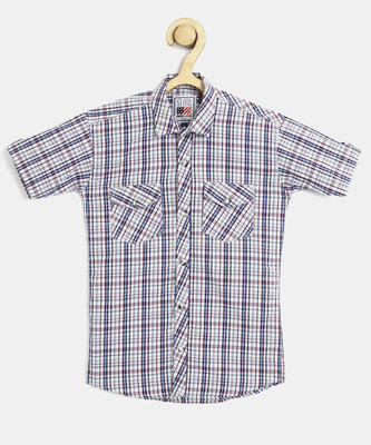 Ellipse Boys Checkered Casual Multicolor Shirt