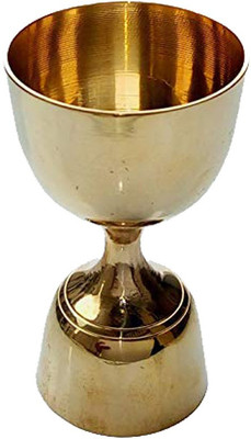 NEEVAR Made of Brass, 2-Tone Peg Measure Cup, 30 ml / 60 ml 1 - Piece Bar Set(Brass)
