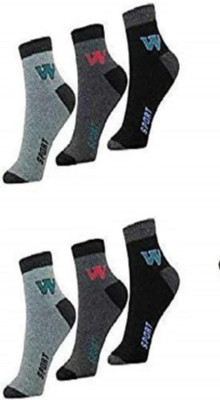 DISHAA Men & Women Solid Ankle Length(Pack of 6)