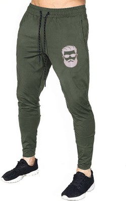 AVOLT Printed Men Green Track Pants