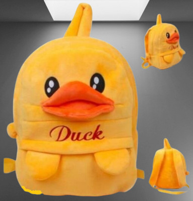 INDIGNITE Small 12 L Backpack Small 12 L Backpack Soft Plush Backpacks(DUCK BAG) 12 L Backpack(Orange)