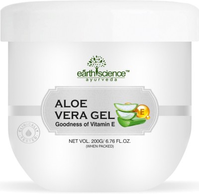 Earth Science Ayurveda Pure Aloe Vera Gel with Vitamin E , Moisturize for Face, Body and Hair(200 g)