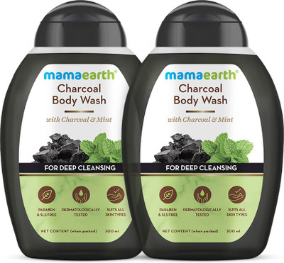 MamaEarth Charcoal Body Wash With Charcoal & Mint for Deep Cleansing