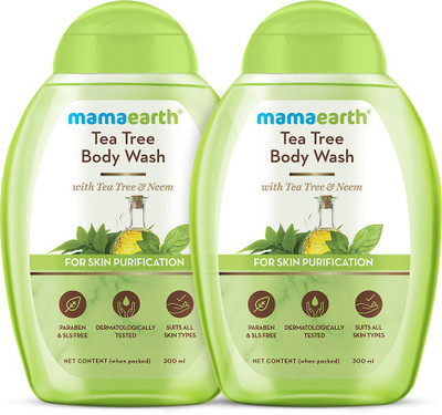 MamaEarth Tea Tree Body Wash With Tea Tree & Neem For Rs. 298 @ 50 %