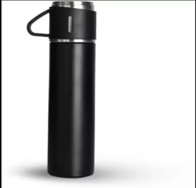 Harikaran 500 ml Steel Flask(Pack of 1, Black)