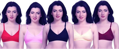 PIYURZ Piyurz pack.of 5 Women Training/Beginners Non Padded Bra(Orange)