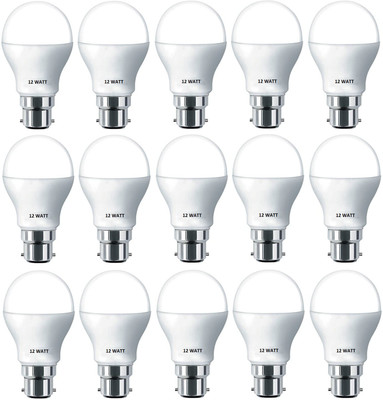 Brightstar 9 W Basic Round B22 LED Bulb(White, Pack of 15)