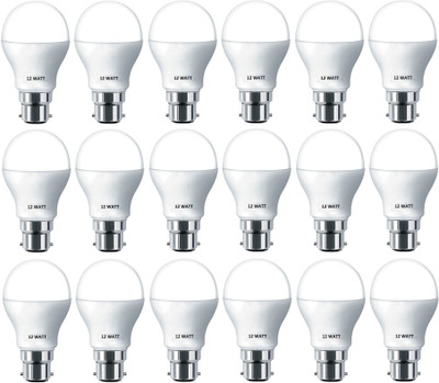 Brightstar 9 W Basic Round B22 LED Bulb(White, Pack of 18)