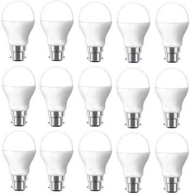 Brightstar 5 W Basic Round B22 LED Bulb(White, Pack of 15)