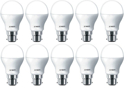 Brightstar 9 W Basic Round B22 LED Bulb(White, Pack of 10)